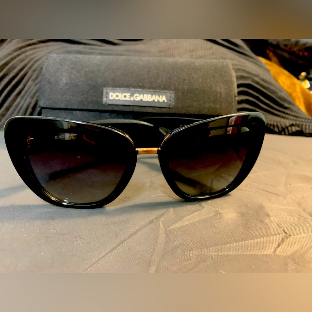 DOLCE & GABBANA Sunglasses - Women | Frame Color: Black, Lens Color: Dark Grey